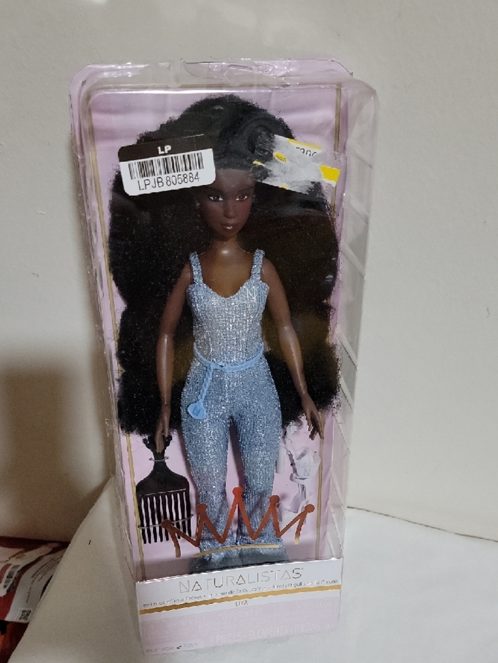 Naturalistas Liya Doll in Sparkle Blue Jumpsuit - Picture 6 of 6